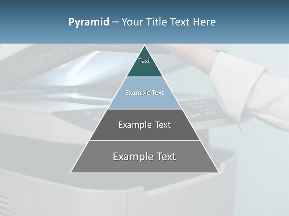 A Person Is Pressing A Button On A Printer PowerPoint Template