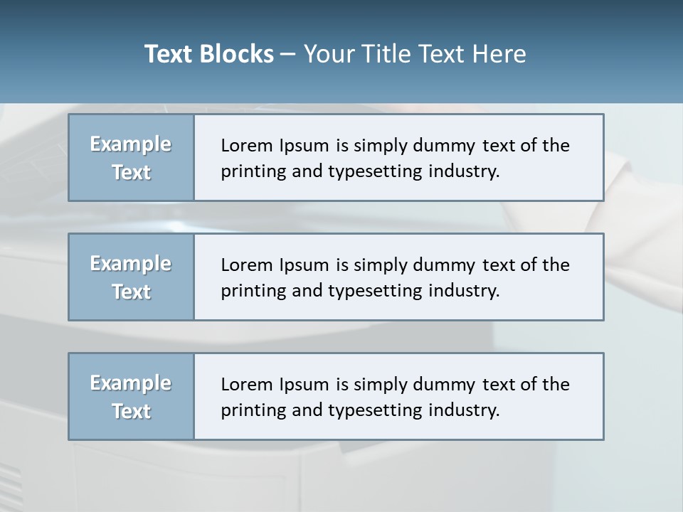 A Person Is Pressing A Button On A Printer PowerPoint Template