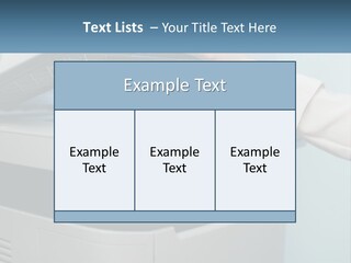 A Person Is Pressing A Button On A Printer PowerPoint Template