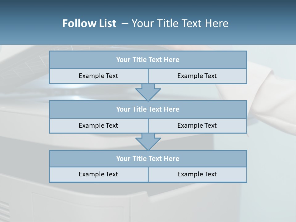 A Person Is Pressing A Button On A Printer PowerPoint Template