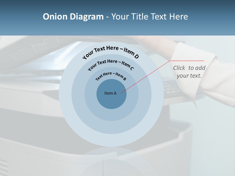 A Person Is Pressing A Button On A Printer PowerPoint Template