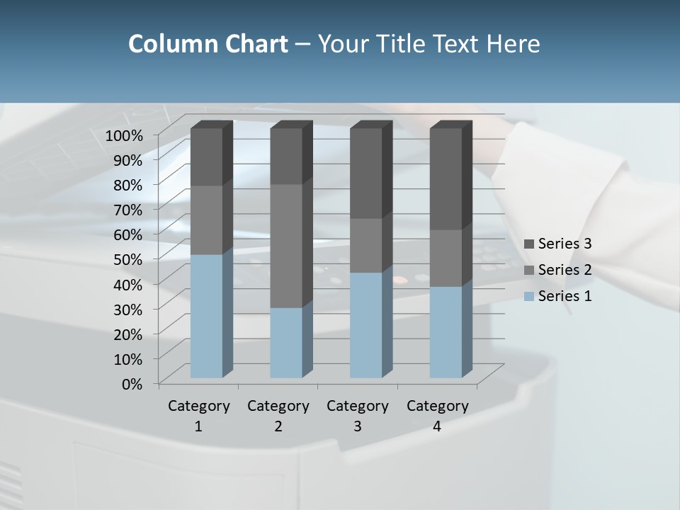 A Person Is Pressing A Button On A Printer PowerPoint Template