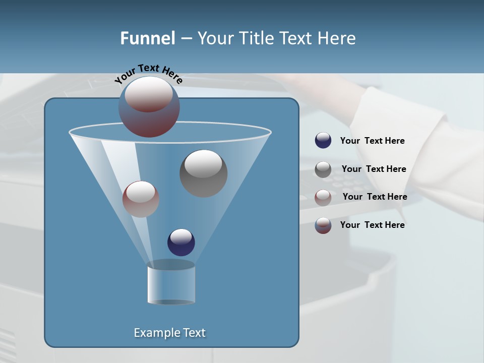 A Person Is Pressing A Button On A Printer PowerPoint Template