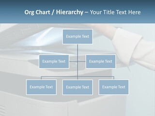 A Person Is Pressing A Button On A Printer PowerPoint Template