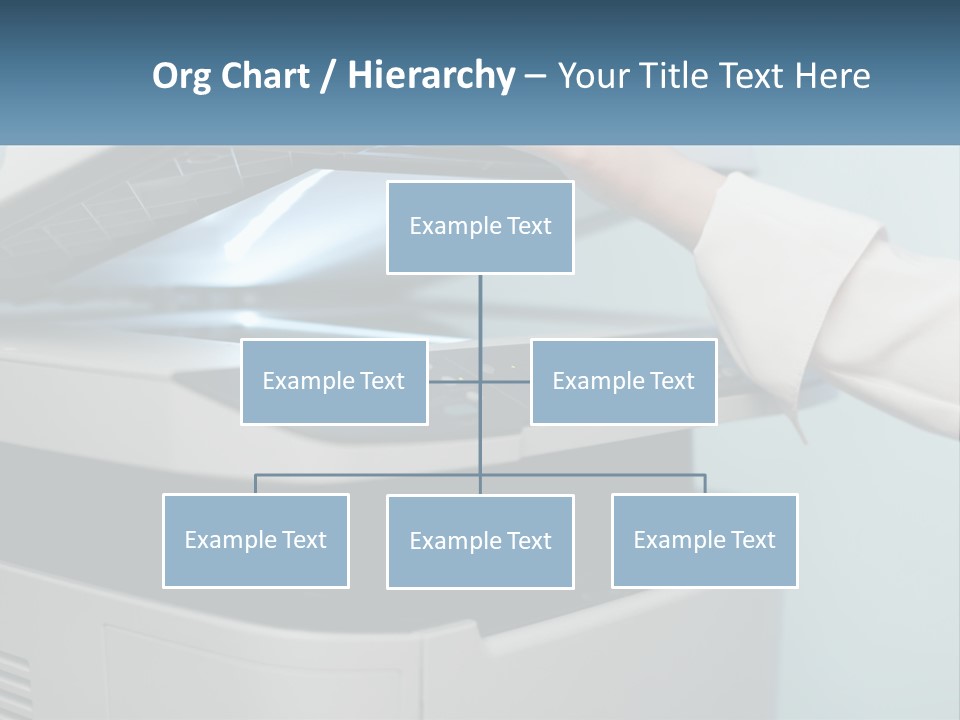 A Person Is Pressing A Button On A Printer PowerPoint Template