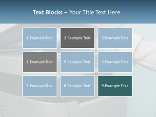 A Person Is Pressing A Button On A Printer PowerPoint Template