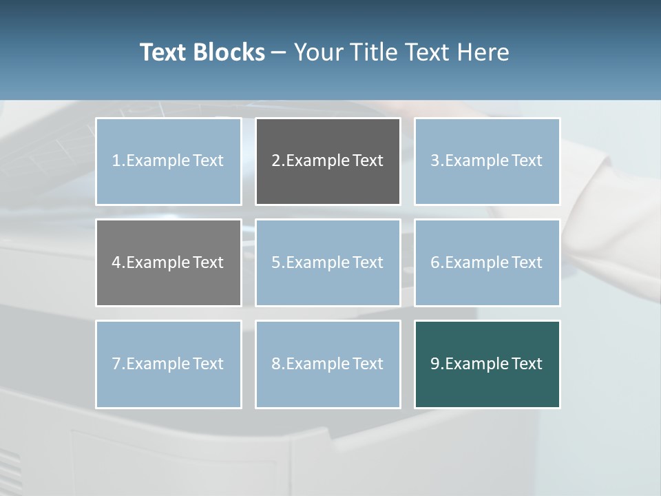 A Person Is Pressing A Button On A Printer PowerPoint Template