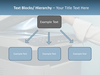 A Person Is Pressing A Button On A Printer PowerPoint Template