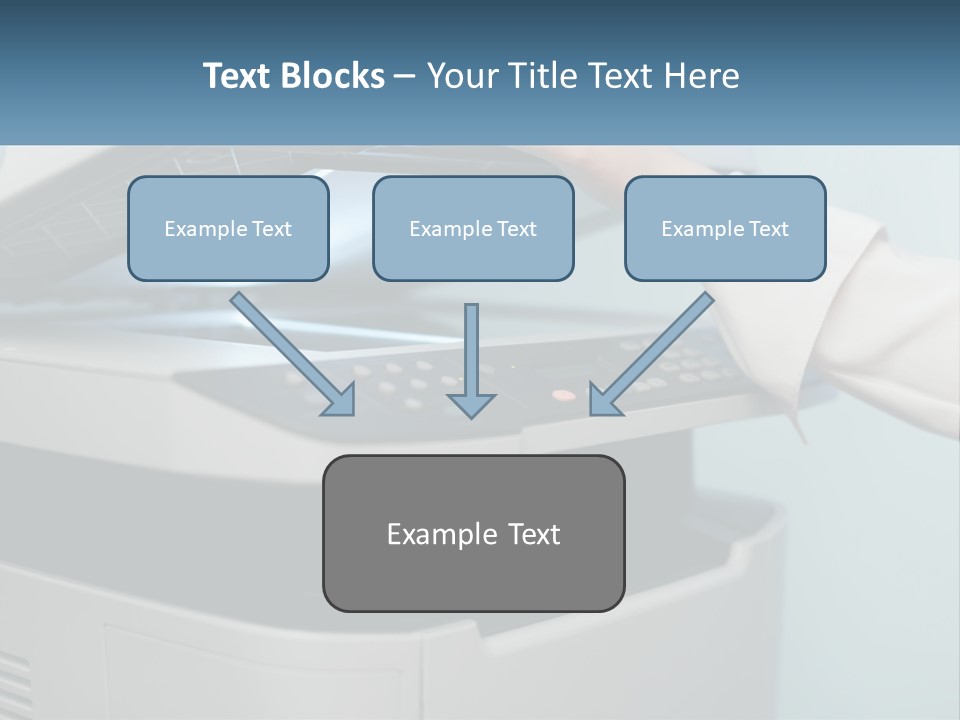 A Person Is Pressing A Button On A Printer PowerPoint Template
