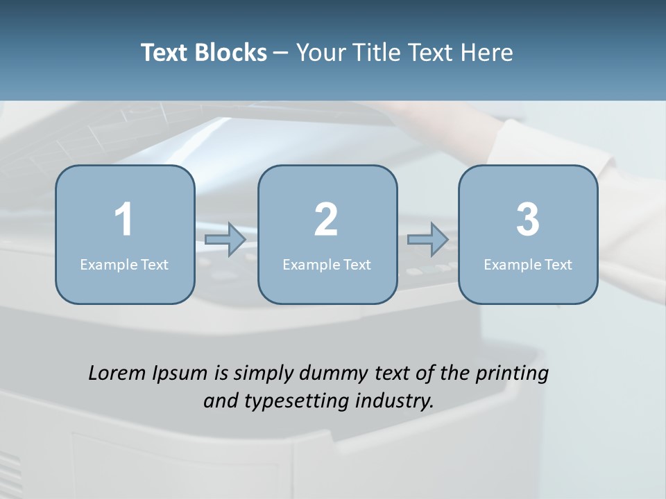 A Person Is Pressing A Button On A Printer PowerPoint Template