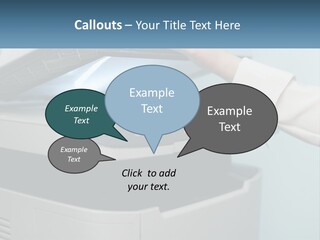 A Person Is Pressing A Button On A Printer PowerPoint Template