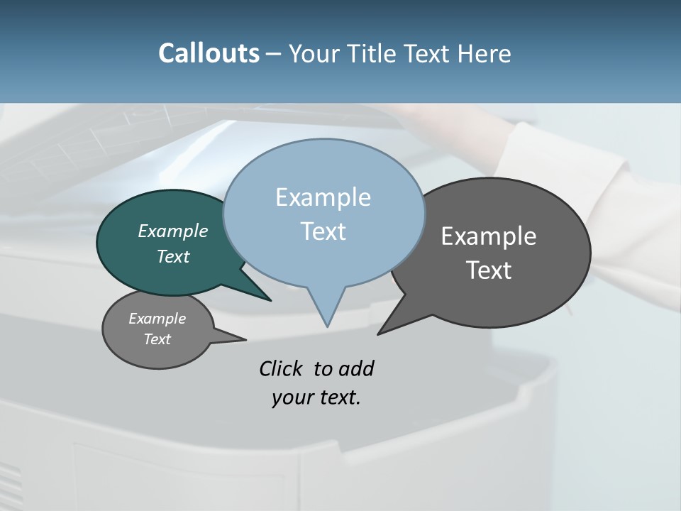 A Person Is Pressing A Button On A Printer PowerPoint Template