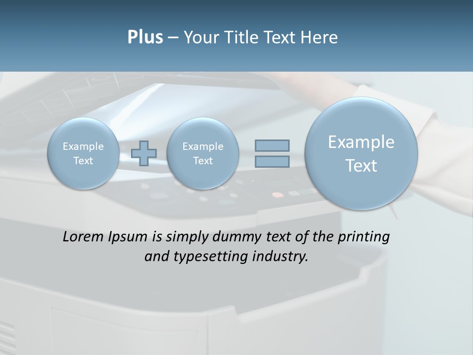 A Person Is Pressing A Button On A Printer PowerPoint Template