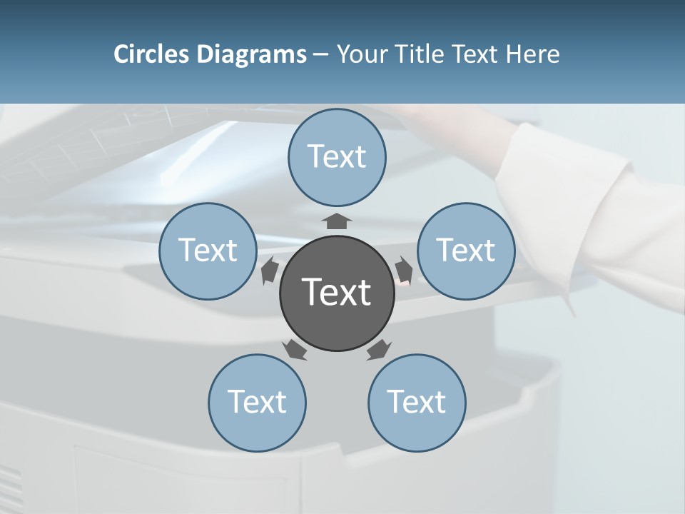 A Person Is Pressing A Button On A Printer PowerPoint Template
