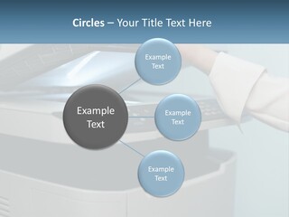 A Person Is Pressing A Button On A Printer PowerPoint Template