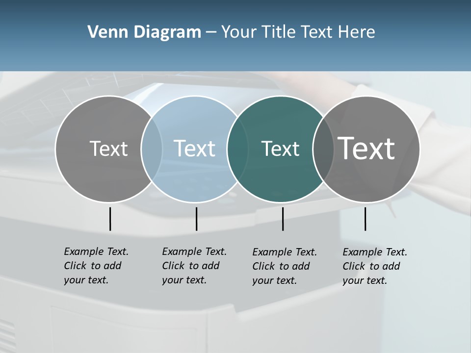 A Person Is Pressing A Button On A Printer PowerPoint Template