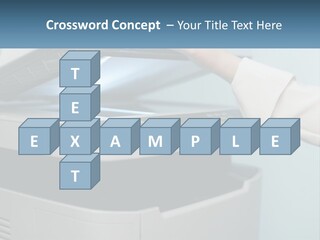 A Person Is Pressing A Button On A Printer PowerPoint Template