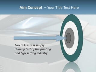 A Person Is Pressing A Button On A Printer PowerPoint Template