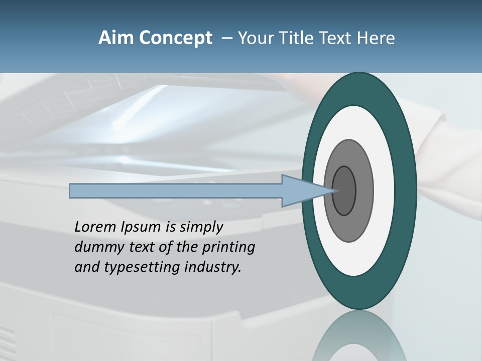 A Person Is Pressing A Button On A Printer PowerPoint Template