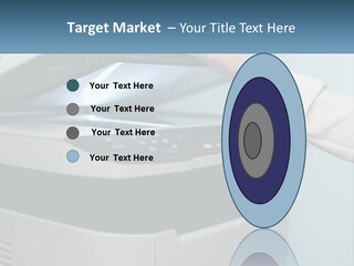 A Person Is Pressing A Button On A Printer PowerPoint Template