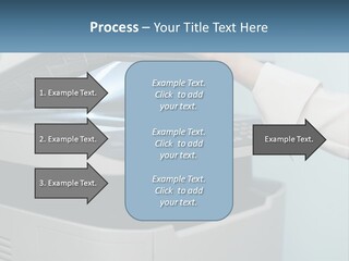 A Person Is Pressing A Button On A Printer PowerPoint Template