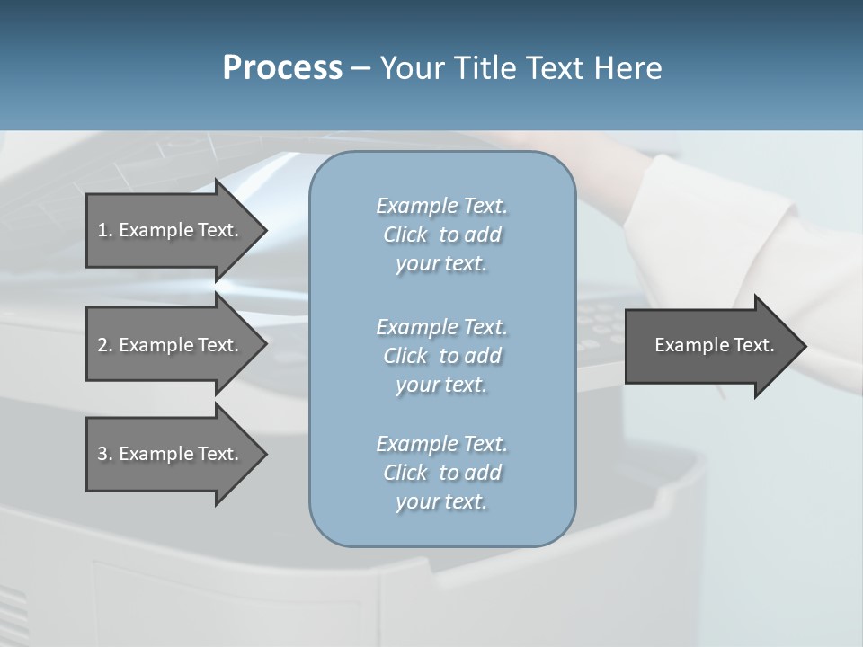 A Person Is Pressing A Button On A Printer PowerPoint Template