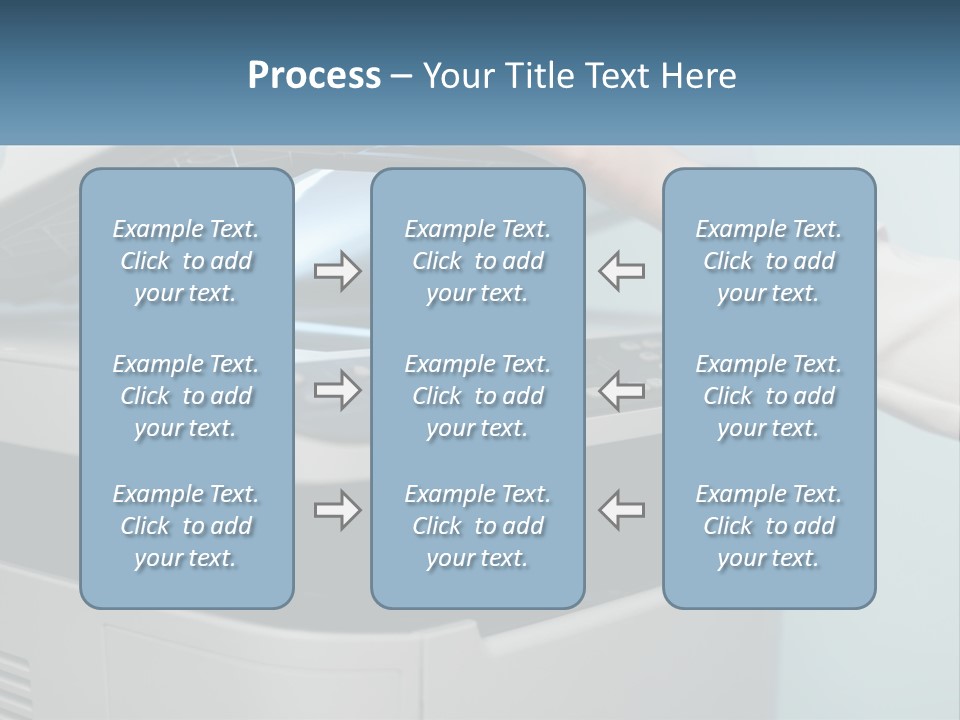 A Person Is Pressing A Button On A Printer PowerPoint Template