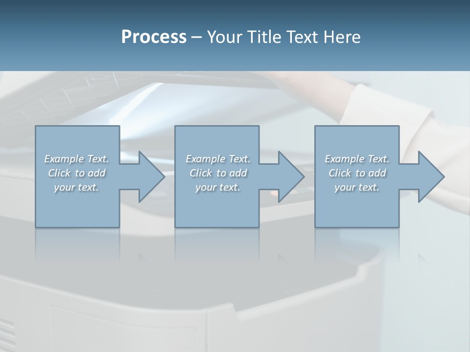 A Person Is Pressing A Button On A Printer PowerPoint Template