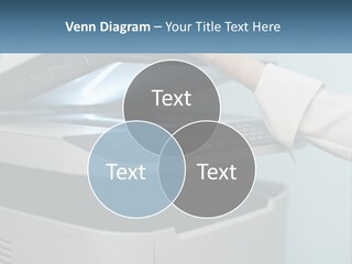 A Person Is Pressing A Button On A Printer PowerPoint Template
