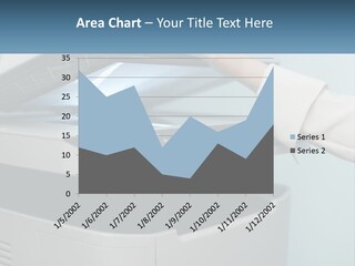A Person Is Pressing A Button On A Printer PowerPoint Template