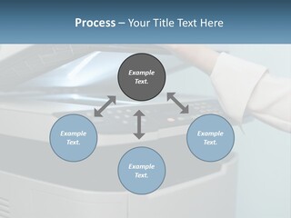 A Person Is Pressing A Button On A Printer PowerPoint Template
