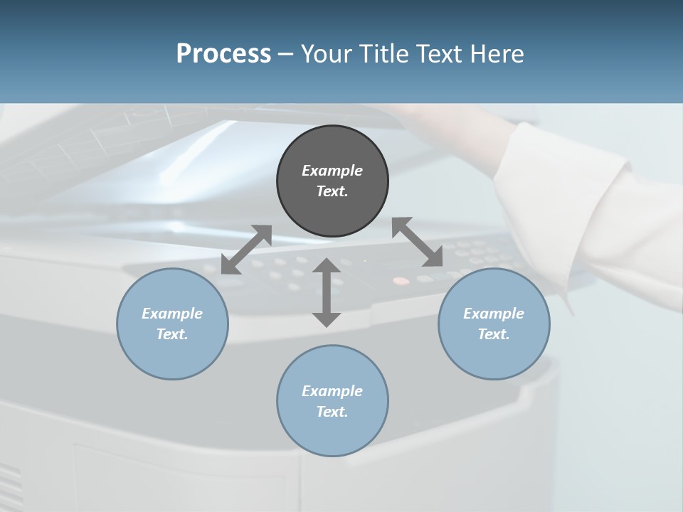 A Person Is Pressing A Button On A Printer PowerPoint Template