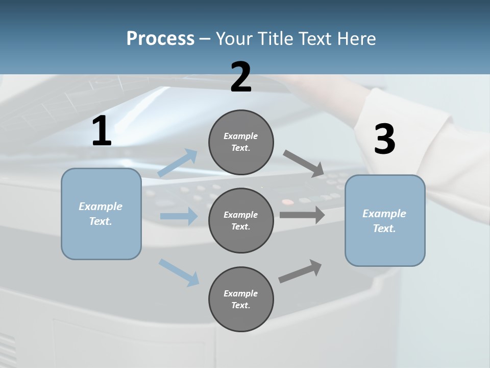A Person Is Pressing A Button On A Printer PowerPoint Template