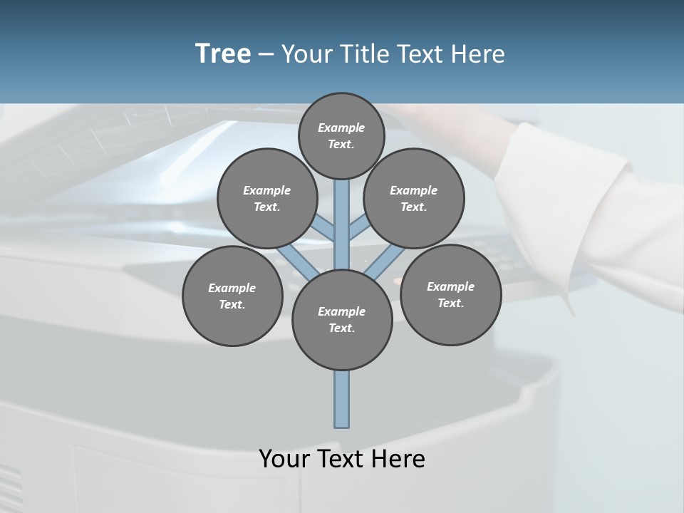 A Person Is Pressing A Button On A Printer PowerPoint Template