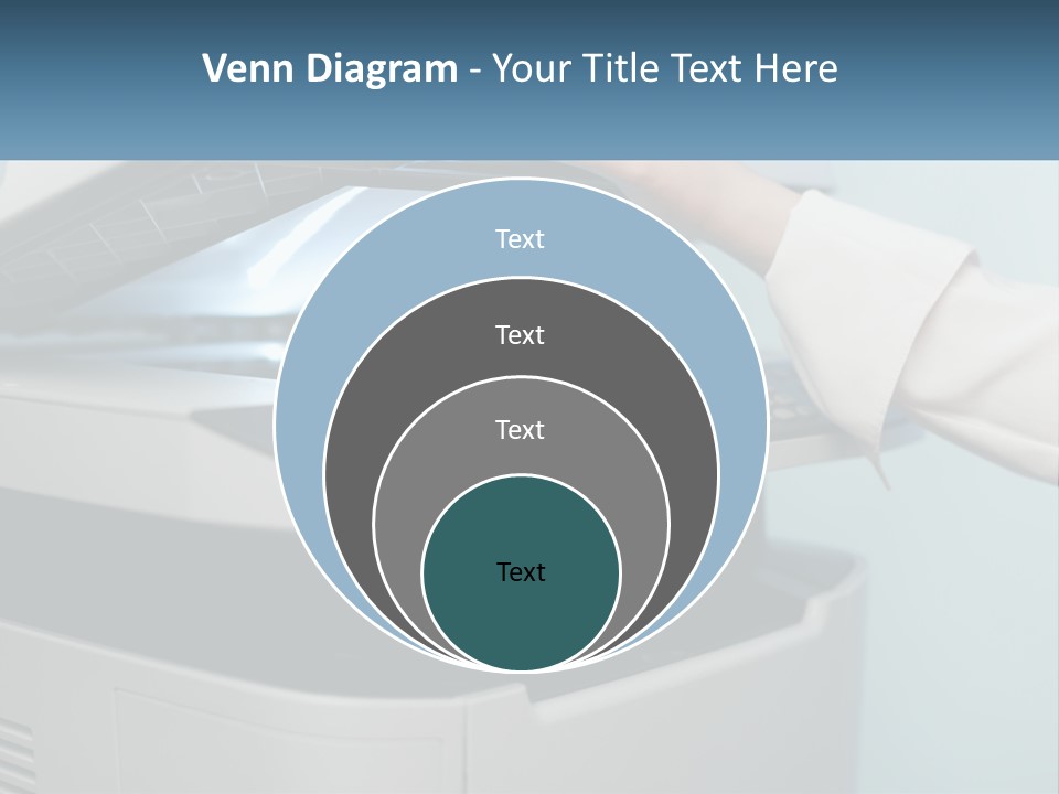 A Person Is Pressing A Button On A Printer PowerPoint Template
