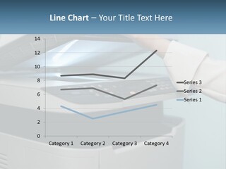 A Person Is Pressing A Button On A Printer PowerPoint Template