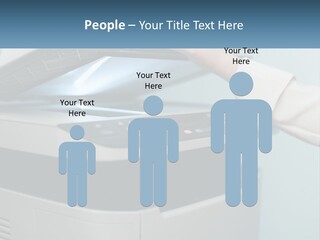 A Person Is Pressing A Button On A Printer PowerPoint Template