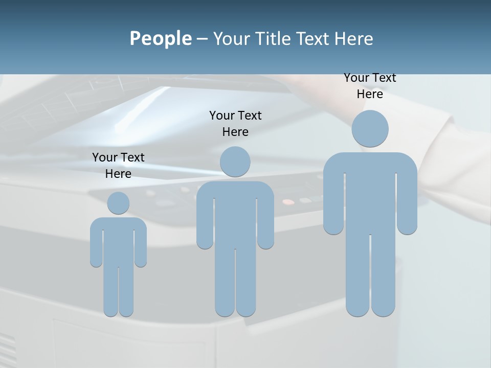 A Person Is Pressing A Button On A Printer PowerPoint Template