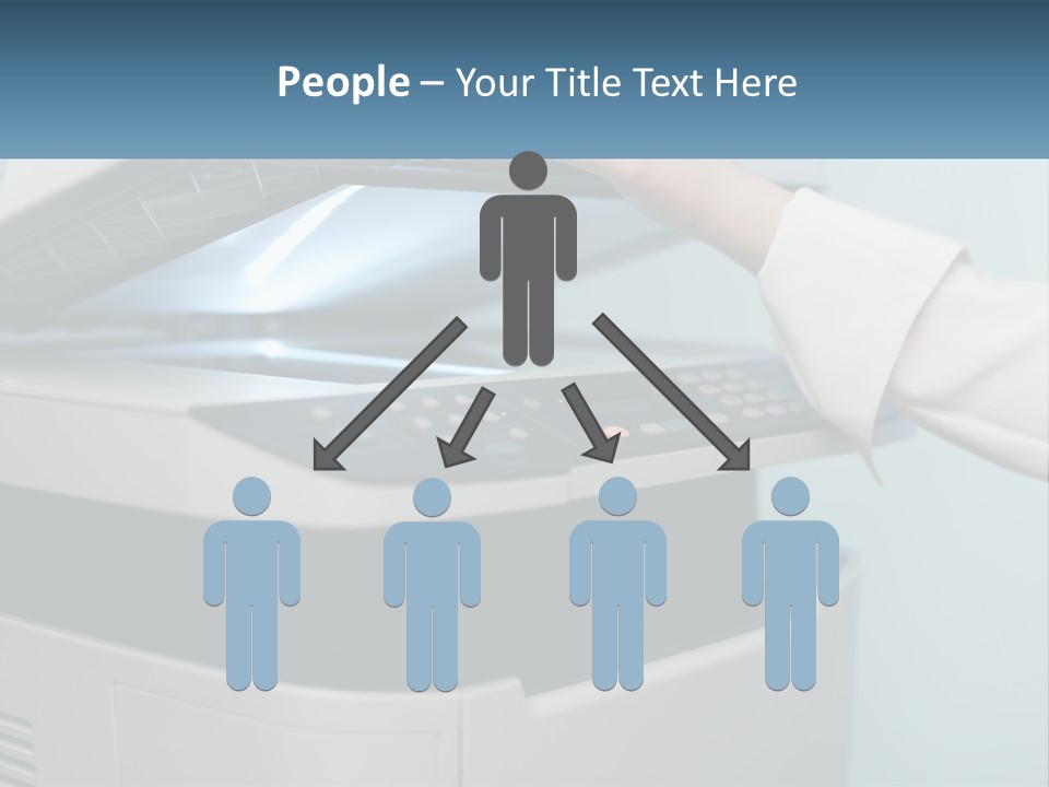 A Person Is Pressing A Button On A Printer PowerPoint Template