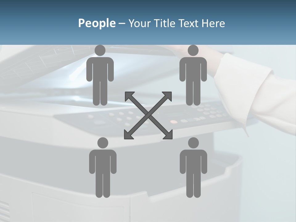 A Person Is Pressing A Button On A Printer PowerPoint Template