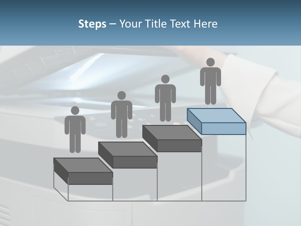 A Person Is Pressing A Button On A Printer PowerPoint Template