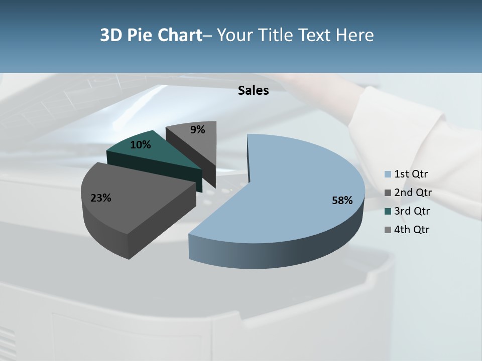 A Person Is Pressing A Button On A Printer PowerPoint Template
