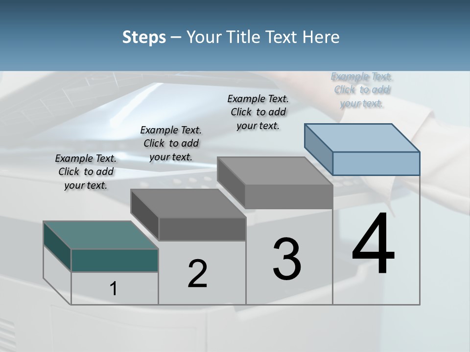 A Person Is Pressing A Button On A Printer PowerPoint Template