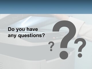 A Person Is Pressing A Button On A Printer PowerPoint Template