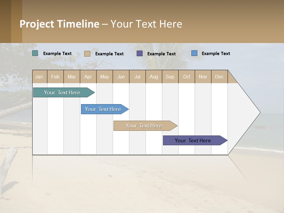 A Palm Tree On A Beach With The Ocean In The Background PowerPoint Template