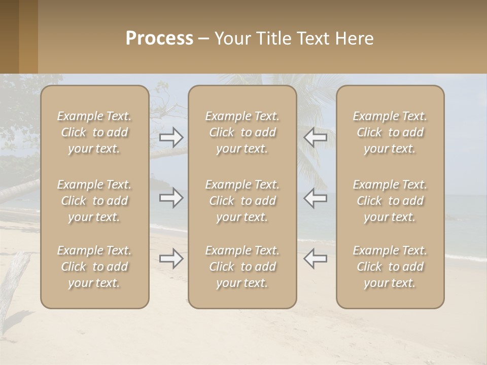 A Palm Tree On A Beach With The Ocean In The Background PowerPoint Template