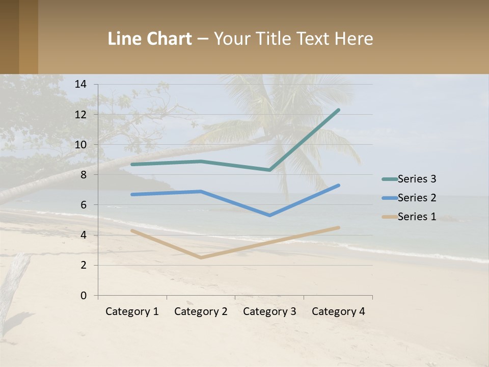 A Palm Tree On A Beach With The Ocean In The Background PowerPoint Template