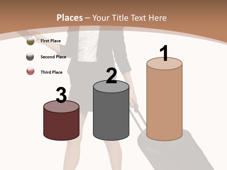 A Woman In A Business Suit Holding A Briefcase PowerPoint Template