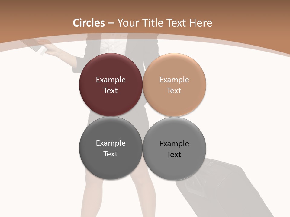 A Woman In A Business Suit Holding A Briefcase PowerPoint Template