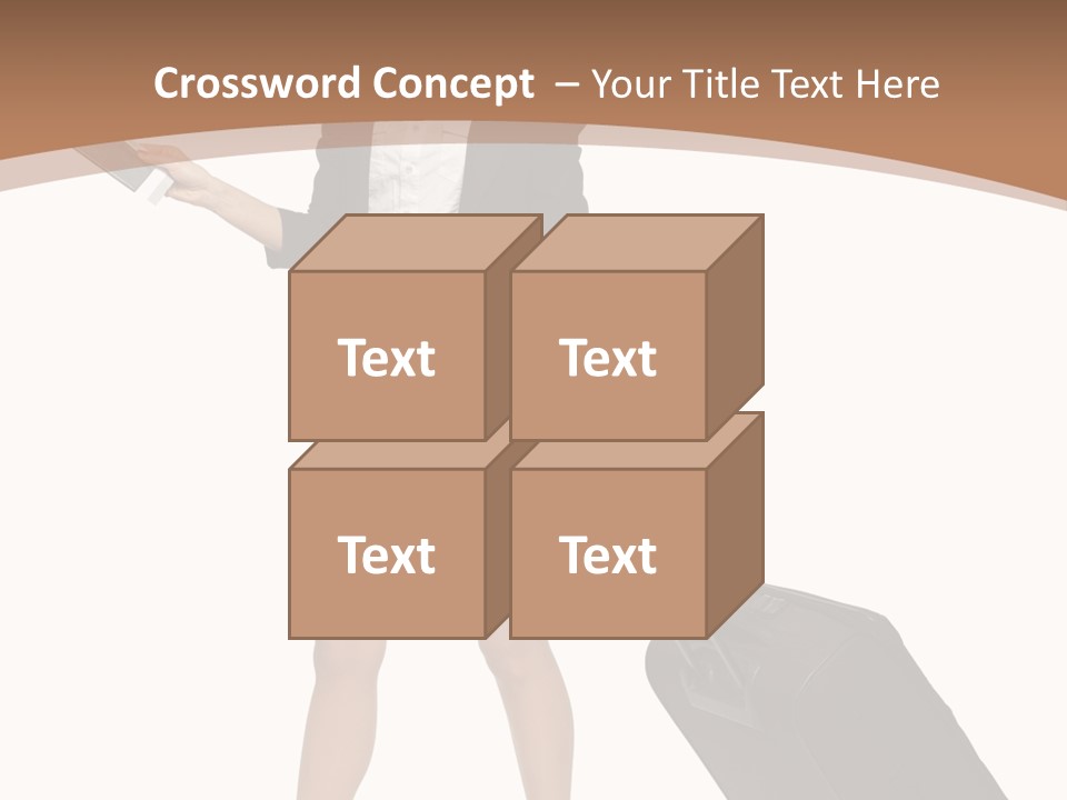 A Woman In A Business Suit Holding A Briefcase PowerPoint Template